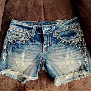 Miss Me Jean Shortie Shorts